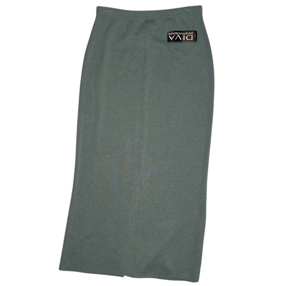 Vintage DIVA Knitwear Teal Maxi Skirt - Size M - NWT - Picture 4 of 7